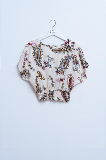 Crop top with paisley print Q2store