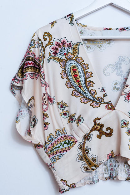 Crop top with paisley print Q2store