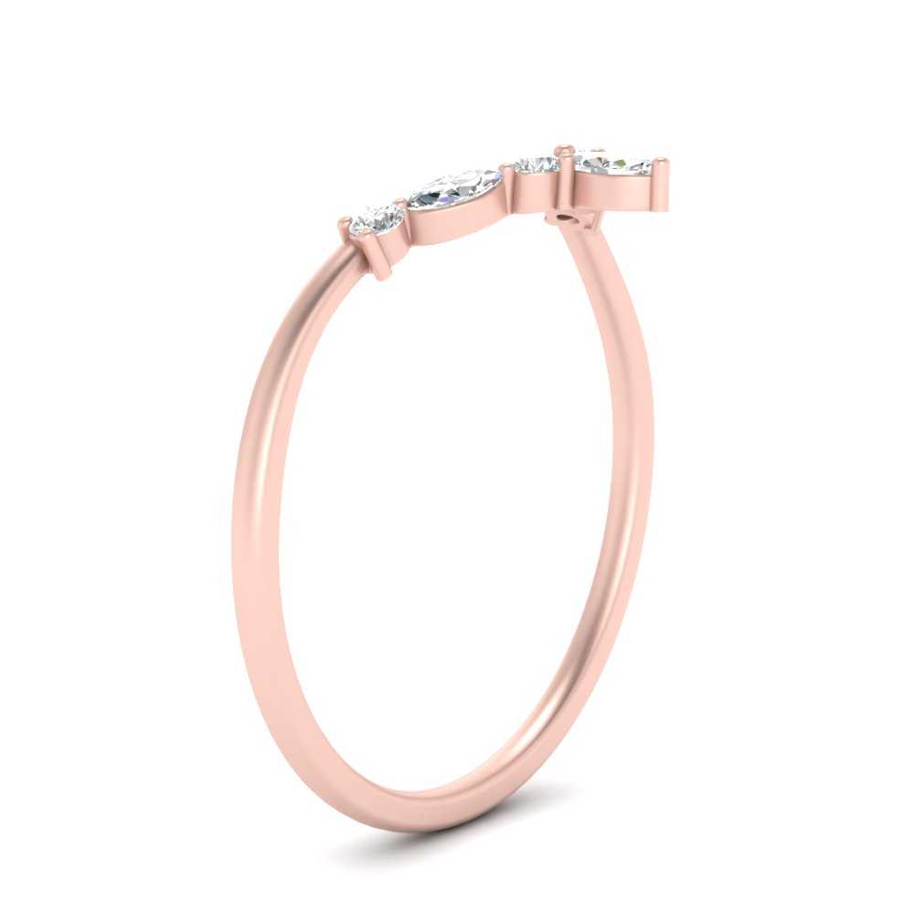 Crown Marquise And Round Band Fascinating Diamonds