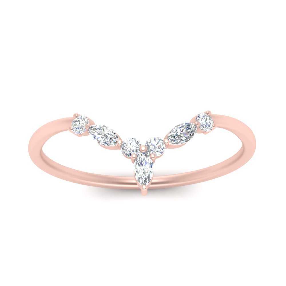 Crown Marquise And Round Band Fascinating Diamonds
