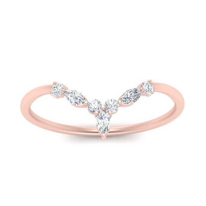 Crown Marquise And Round Band Fascinating Diamonds