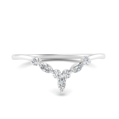 Crown Marquise And Round Band Fascinating Diamonds