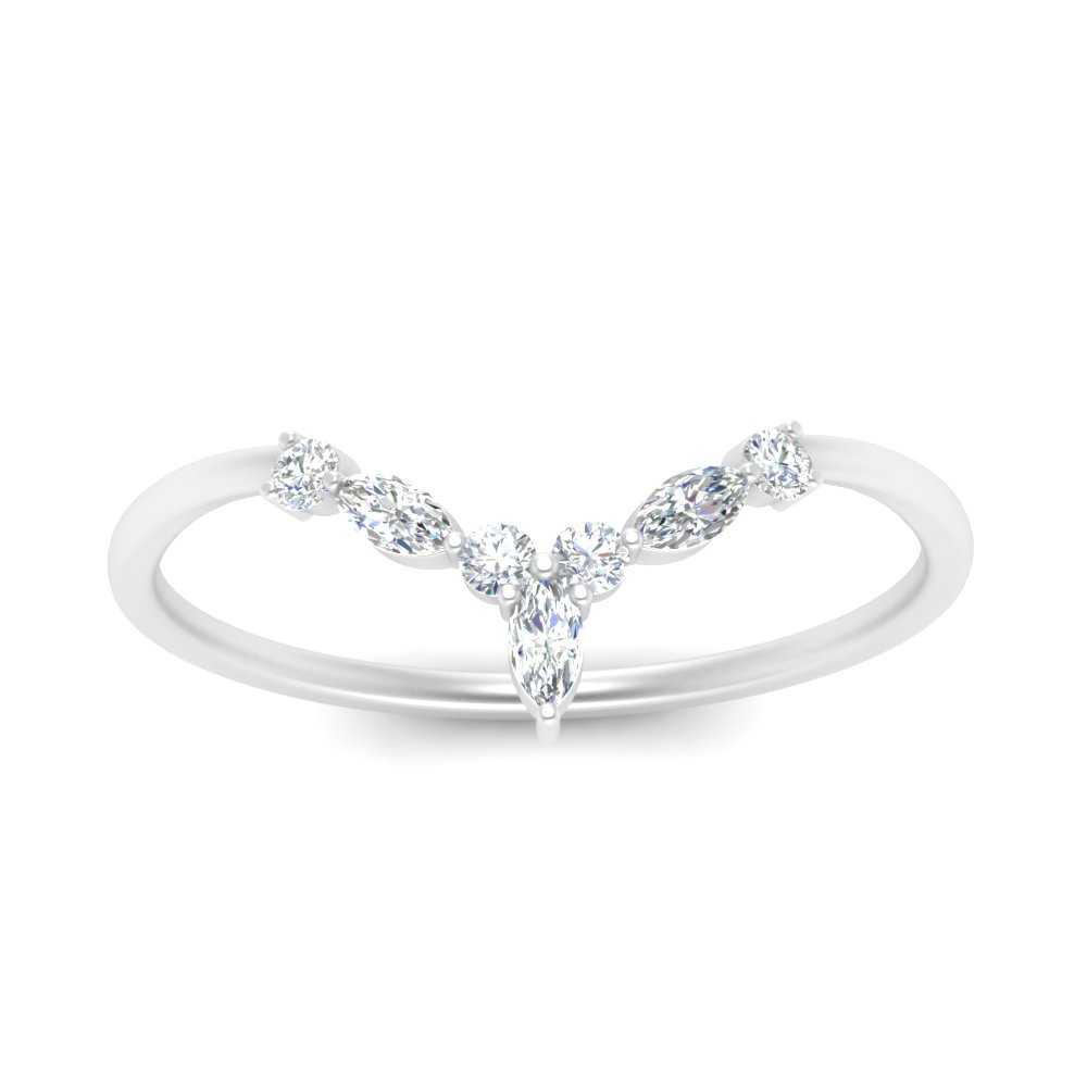 Crown Marquise And Round Band Fascinating Diamonds