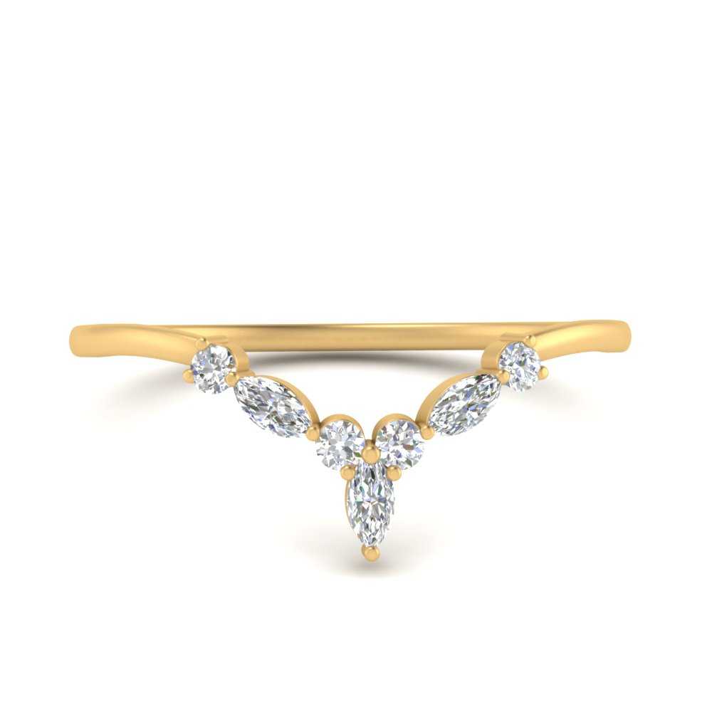 Crown Marquise And Round Band Fascinating Diamonds