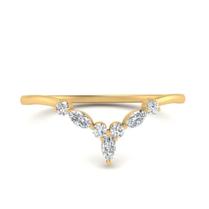 Crown Marquise And Round Band Fascinating Diamonds