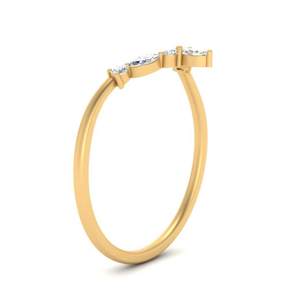 Crown Marquise And Round Band Fascinating Diamonds