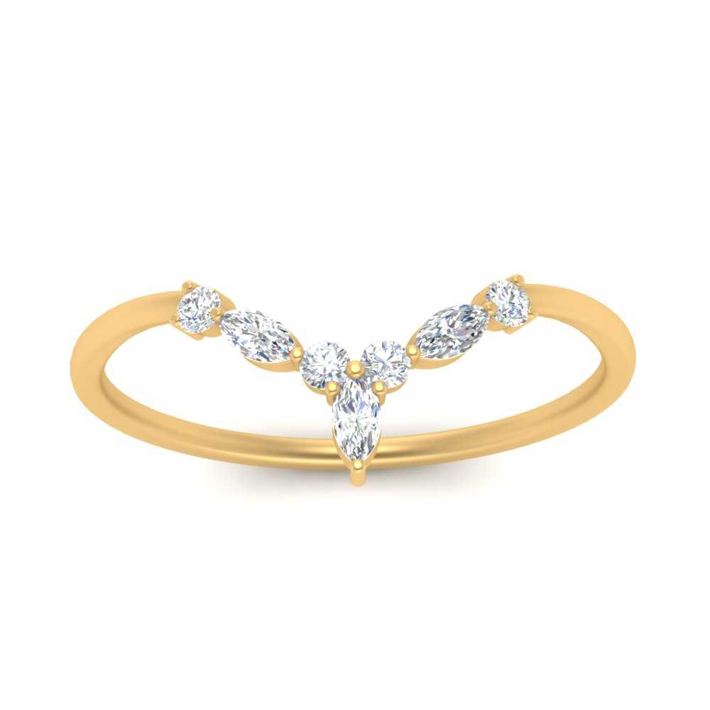 Crown Marquise And Round Band Fascinating Diamonds