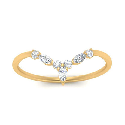 Crown Marquise And Round Band Fascinating Diamonds