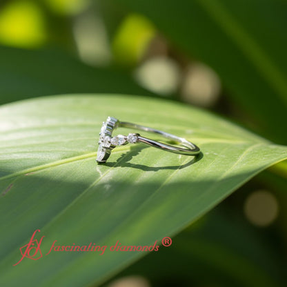 Crown Marquise And Round Band Fascinating Diamonds