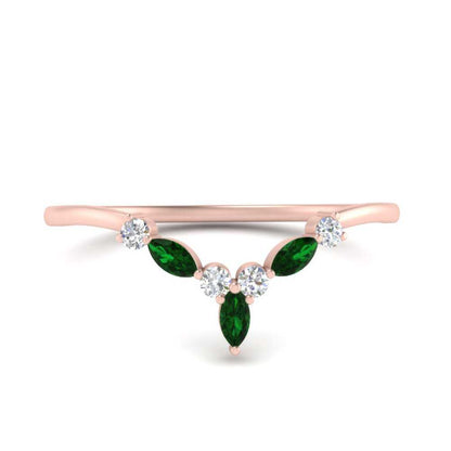 Crown Marquise And Round Band Fascinating Diamonds