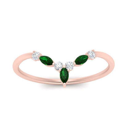 Crown Marquise And Round Band Fascinating Diamonds