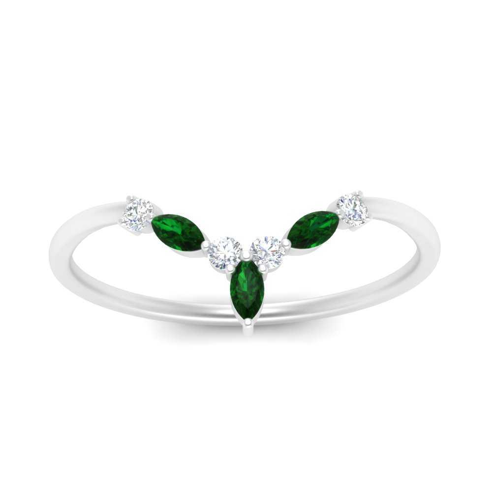Crown Marquise And Round Band Fascinating Diamonds