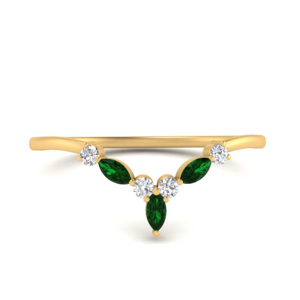 Crown Marquise And Round Band Fascinating Diamonds