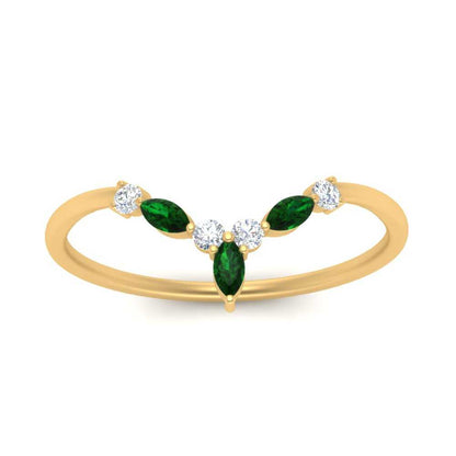 Crown Marquise And Round Band Fascinating Diamonds