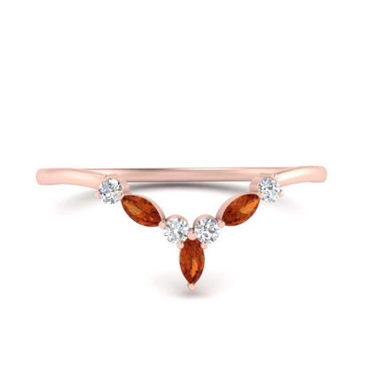 Crown Marquise And Round Band Fascinating Diamonds