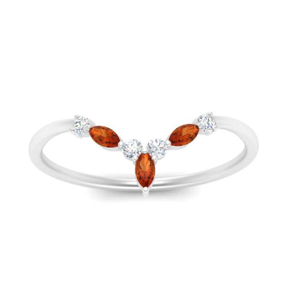 Crown Marquise And Round Band Fascinating Diamonds