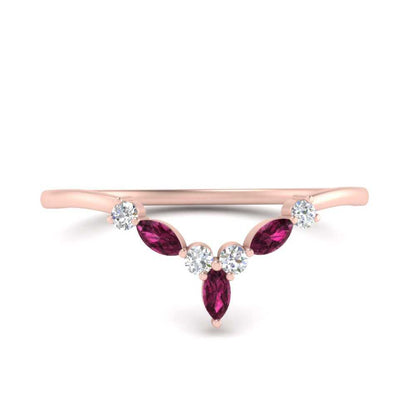 Crown Marquise And Round Band Fascinating Diamonds