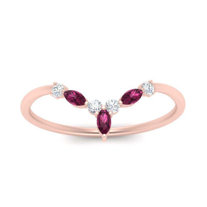 Crown Marquise And Round Band Fascinating Diamonds