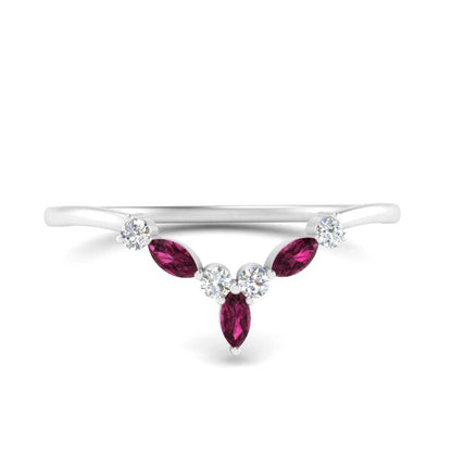 Crown Marquise And Round Band Fascinating Diamonds