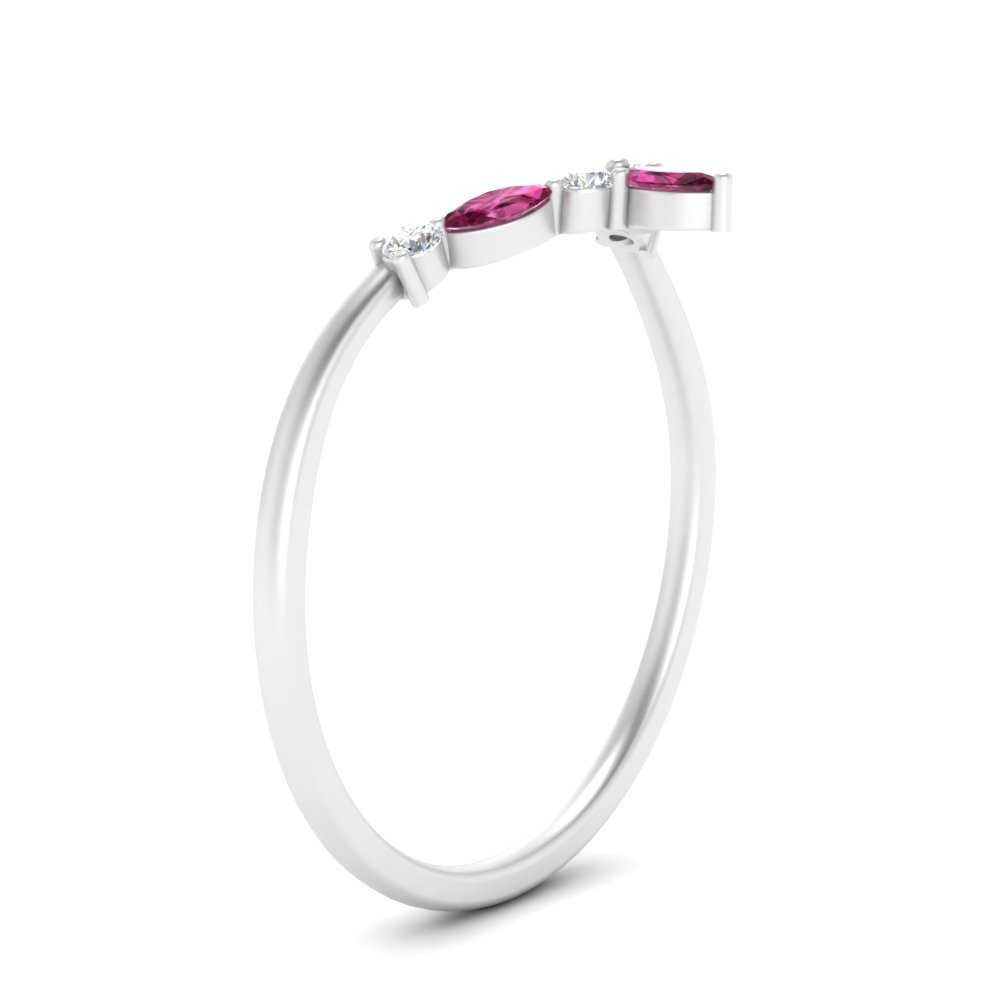 Crown Marquise And Round Band Fascinating Diamonds