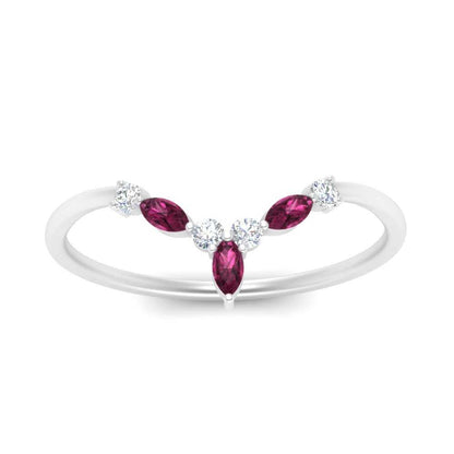 Crown Marquise And Round Band Fascinating Diamonds