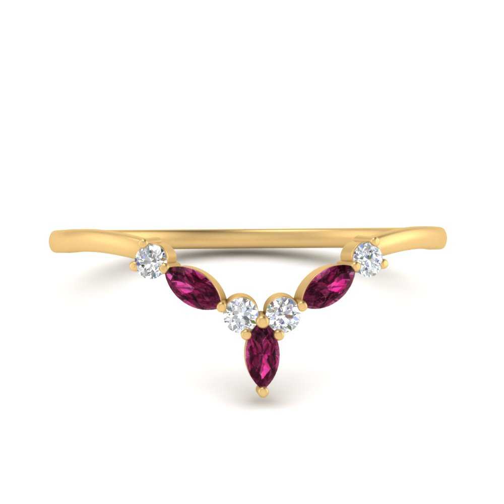 Crown Marquise And Round Band Fascinating Diamonds