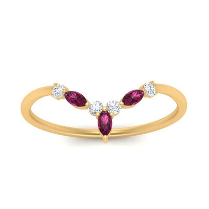 Crown Marquise And Round Band Fascinating Diamonds