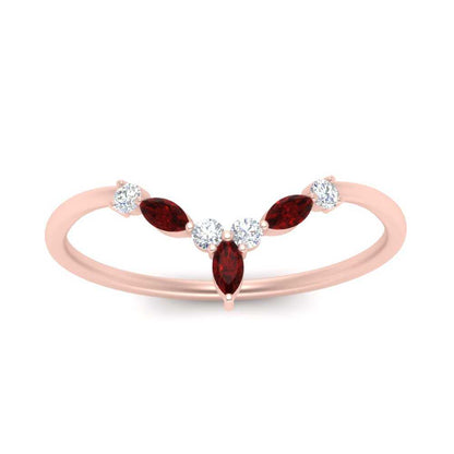 Crown Marquise And Round Band Fascinating Diamonds