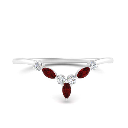 Crown Marquise And Round Band Fascinating Diamonds