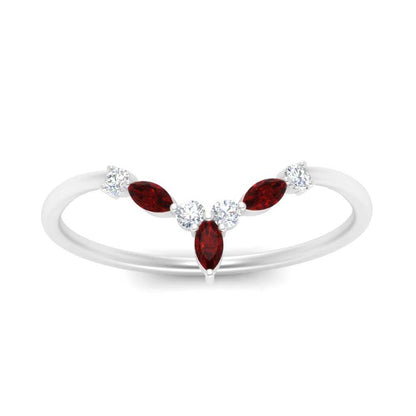 Crown Marquise And Round Band Fascinating Diamonds