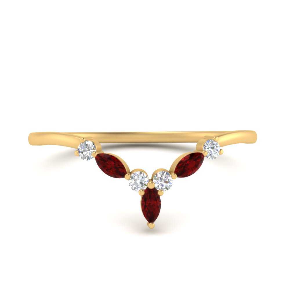 Crown Marquise And Round Band Fascinating Diamonds