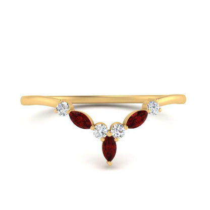 Crown Marquise And Round Band Fascinating Diamonds