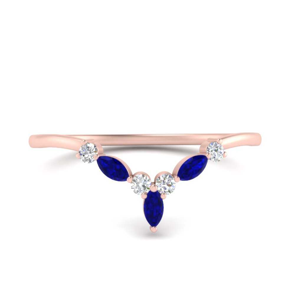 Crown Marquise And Round Band Fascinating Diamonds