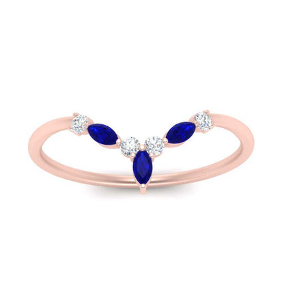 Crown Marquise And Round Band Fascinating Diamonds
