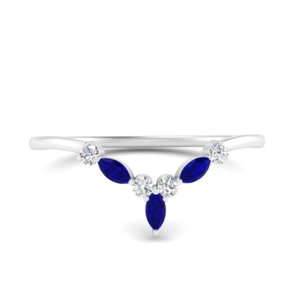 Crown Marquise And Round Band Fascinating Diamonds
