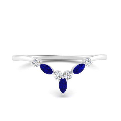 Crown Marquise And Round Band Fascinating Diamonds