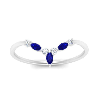 Crown Marquise And Round Band Fascinating Diamonds