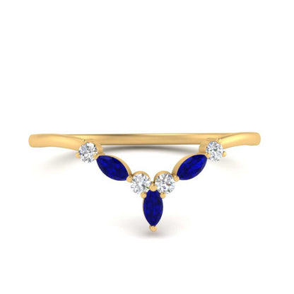 Crown Marquise And Round Band Fascinating Diamonds