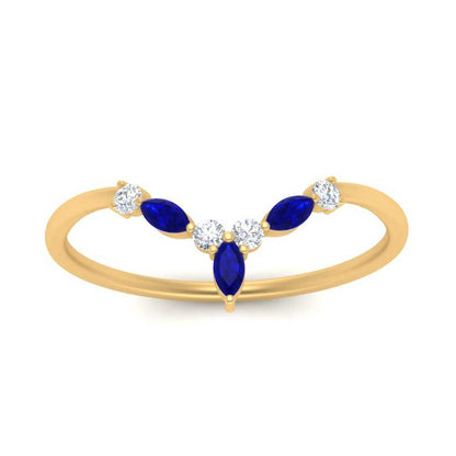 Crown Marquise And Round Band Fascinating Diamonds