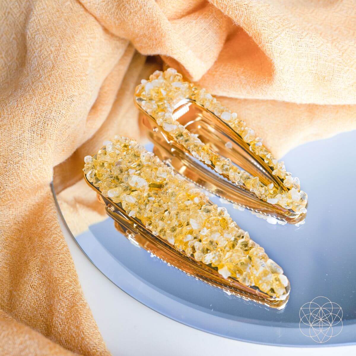 Crown of Prosperity - Citrine Hair Clips (2 pieces) Conscious Items