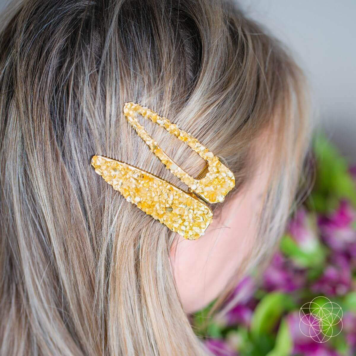 Crown of Prosperity - Citrine Hair Clips (2 pieces) Conscious Items
