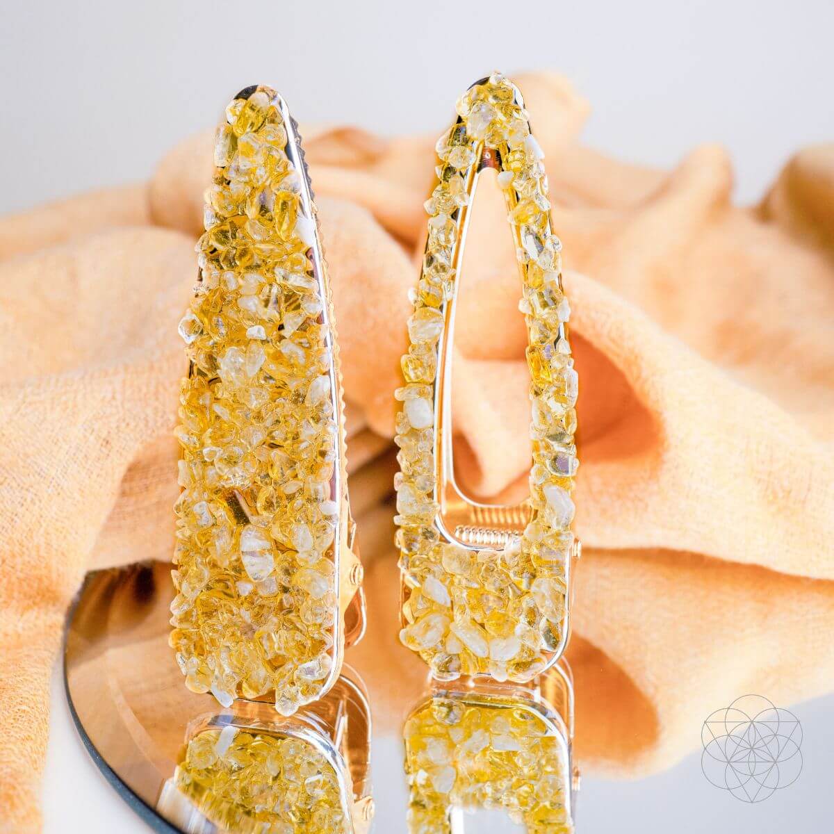 Crown of Prosperity - Citrine Hair Clips (2 pieces) Conscious Items