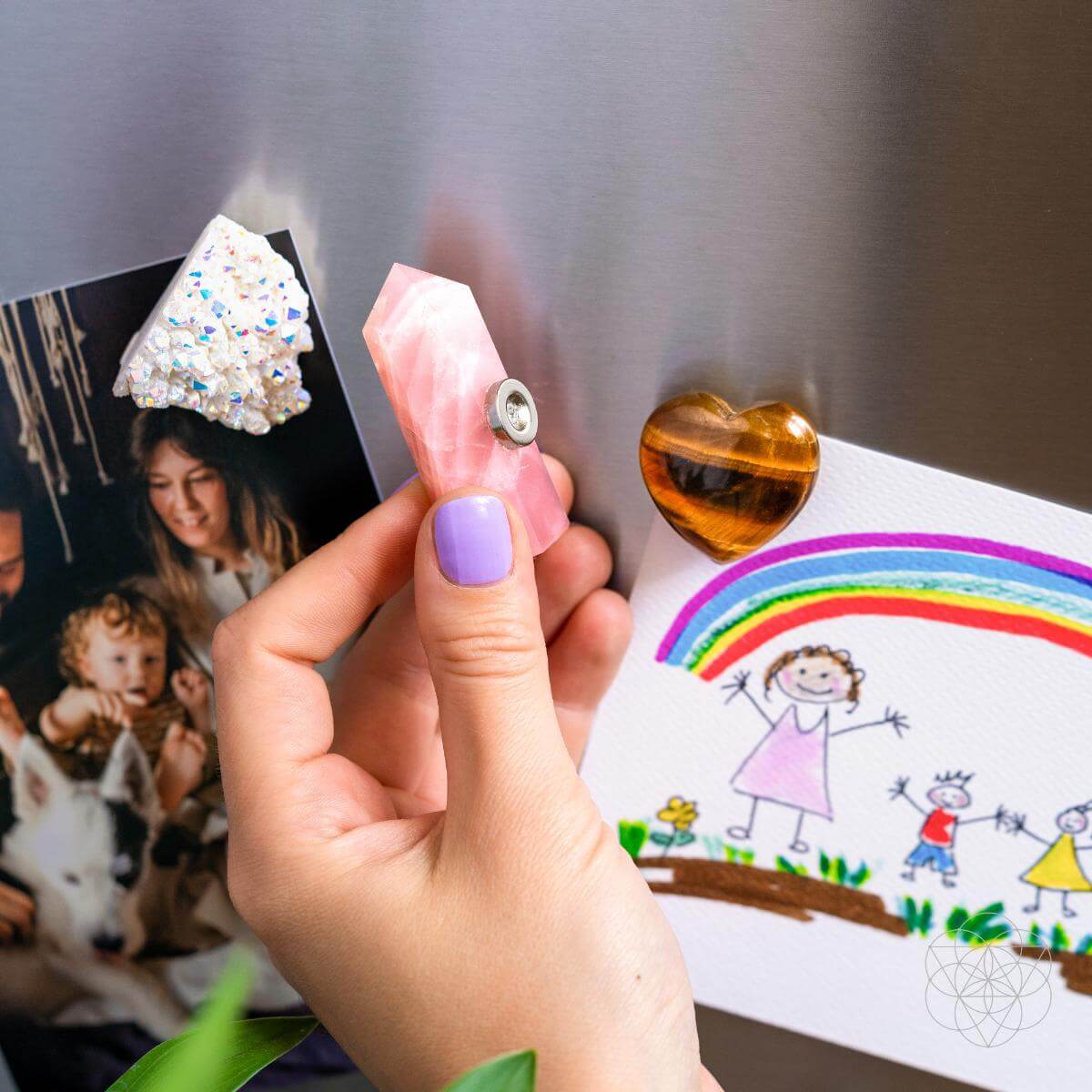 Crystal Fridge Magnets - Trio of Protection & Comfort Conscious Items