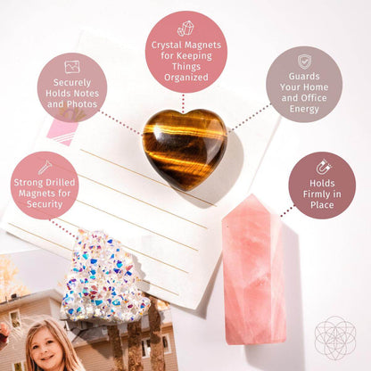 Crystal Fridge Magnets - Trio of Protection & Comfort Conscious Items