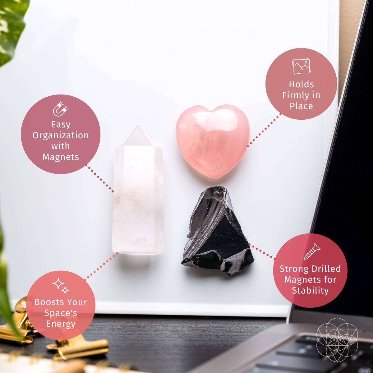 Crystal Guardian Magnets - Trio of Peace & Protection Conscious Items