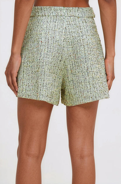 Crystal Tweed Short – Green XO, Tina