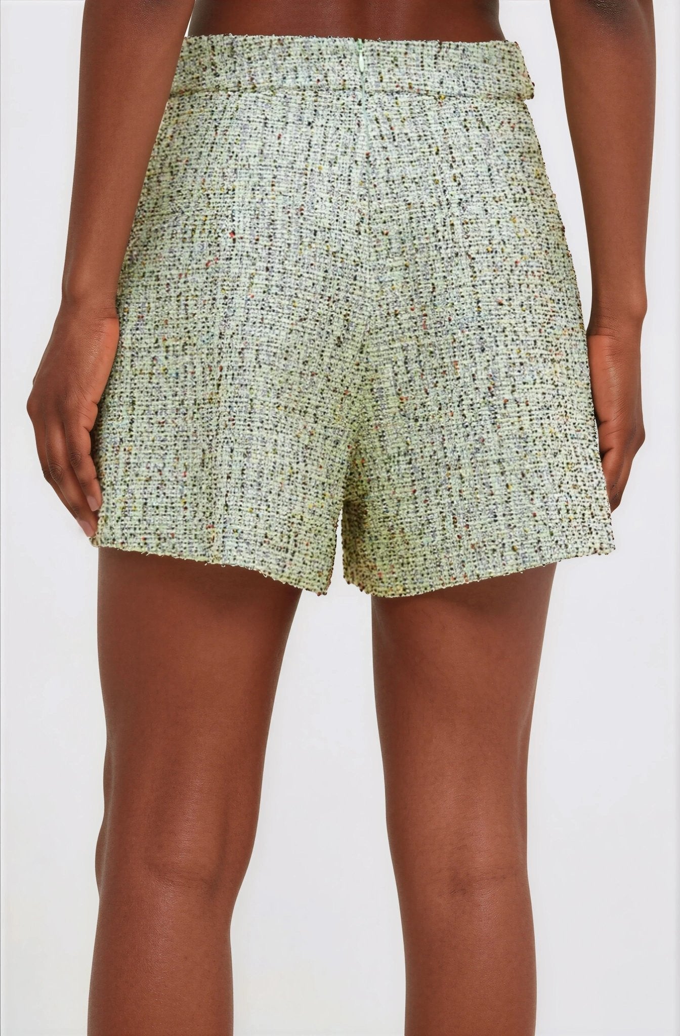 Crystal Tweed Short – Green XO, Tina