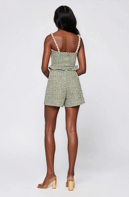 Crystal Tweed Top – Green XO, Tina