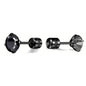Cubic Zirconia Screw Back Stainless Steel Stud Earrings