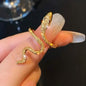 Cubic Zirconia Wrapped Small Snake Opening Adjustable Ring